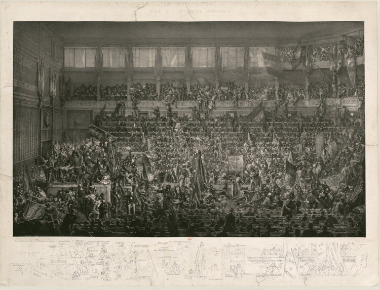The invasion of the National Assembly on 15 May 1848 by Political Clubs and others supporting Louis Blanc and the National Workshops program