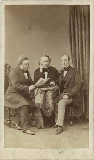 John Bright, Richard Cobden, and Michel Chealier in 1860