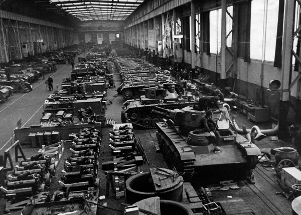 A German tank factory in WW2