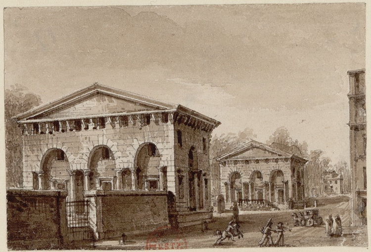 The Octroi gate and wall at Belleville (built 1786-88)