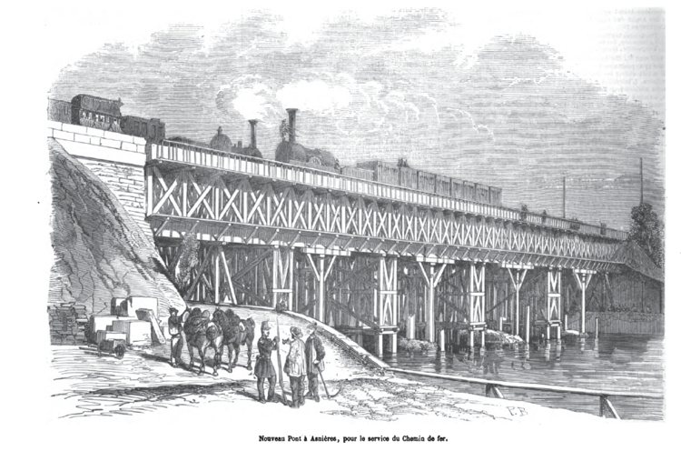 A newly constructed railway bridge