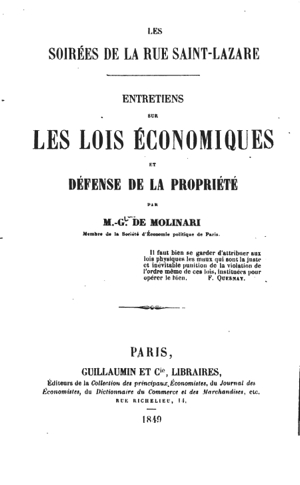 Molinari, Les Soirées (1849)