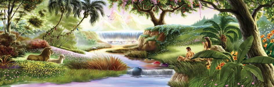 Image of the Garden of Eden from Answers in Genesis